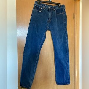 Men’s Levi’s 505 dark wash jeans